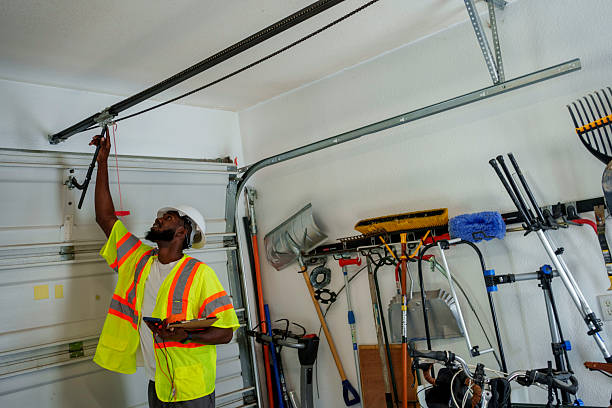 Professional Garage Door Roller Replacement technician working in Jackson, WI